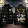 National Football League Pittsburgh Steelers Skull Hot Version Sleeveless Jacket