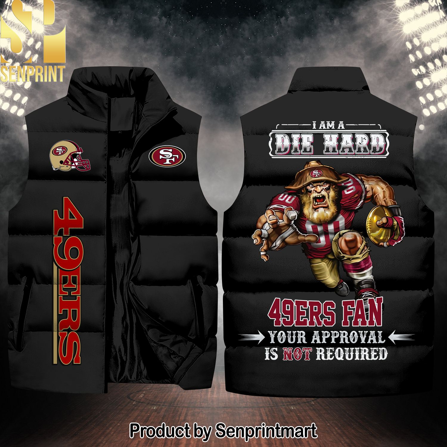 National Football League San Francisco 49ers Die Hard Fan For Fans Sleeveless Jacket
