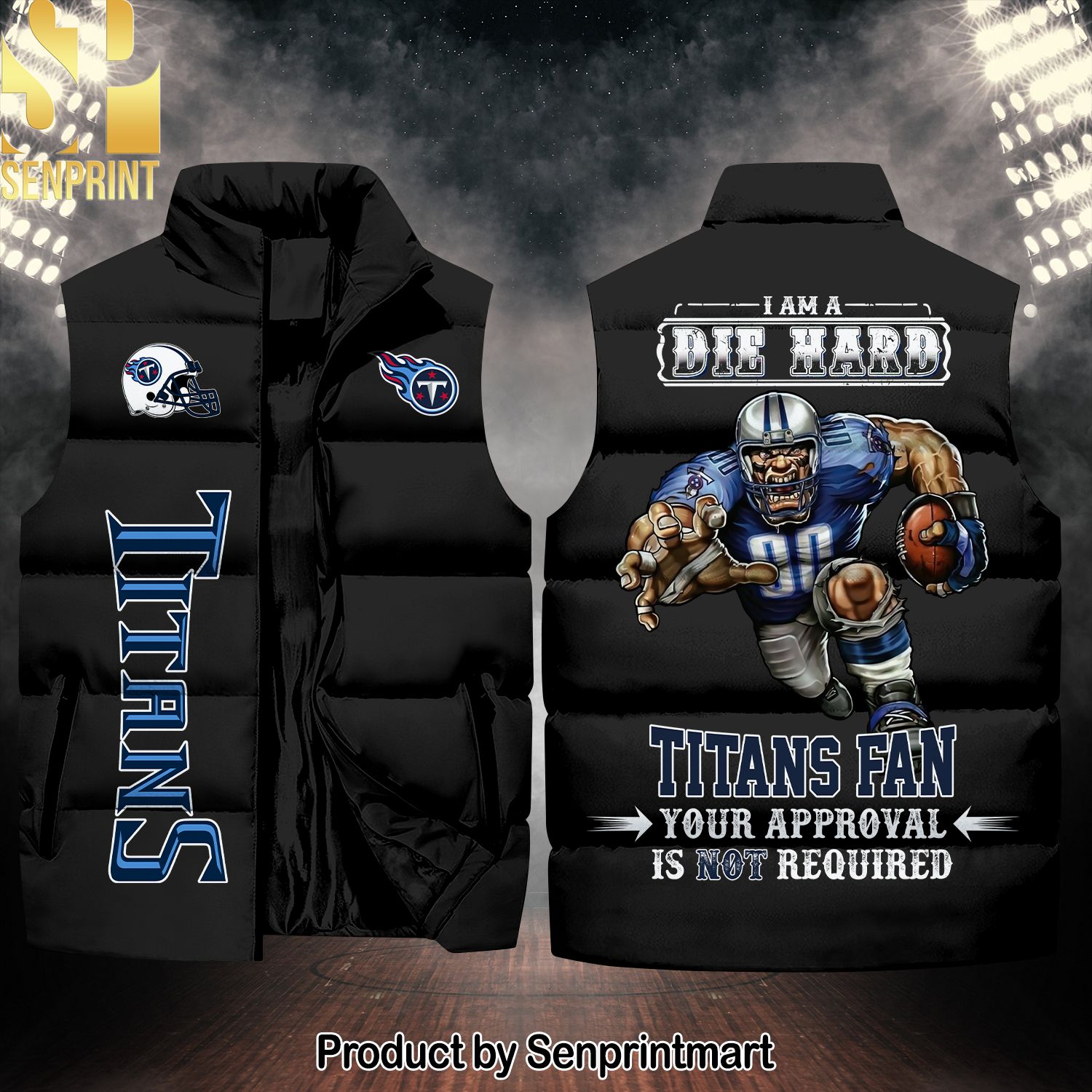 National Football League Tennessee Titans Die Hard Fan Cool Version Sleeveless Jacket