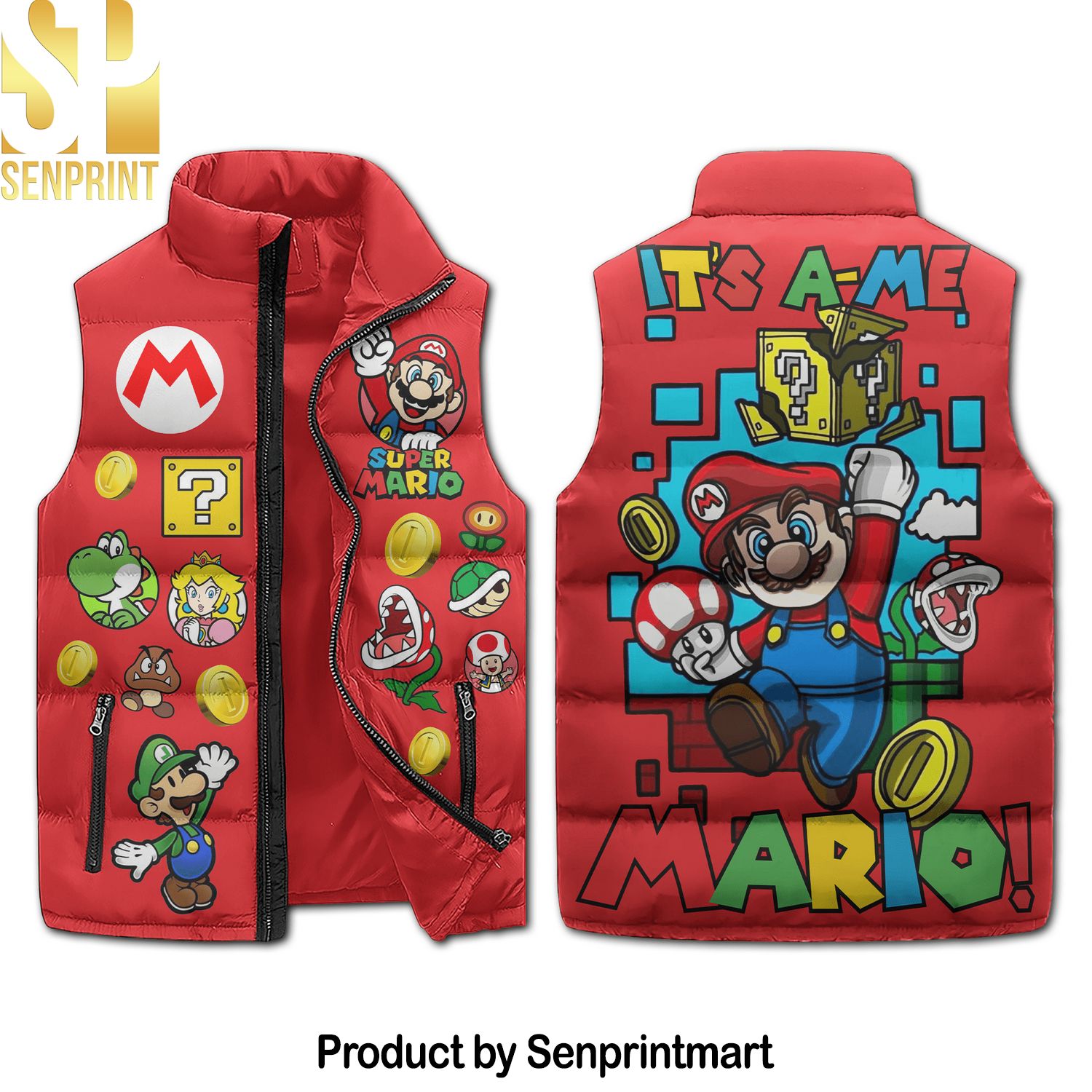 Super Mario New Style Sleeveless Jacket