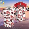 AFC Bournemouth Full Printing Classic Hawaiian Print Aloha Button Down Short Sleeve Shirt