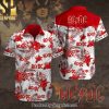 AC DC Rock Band 3D Hot Outfit Hawaiian Print Aloha Button Down Short Sleeve Shirt