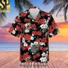 AC DC Rock Band Full Printed Hawaiian Print Aloha Button Down Short Sleeve Shirt