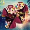 Arizona Cardinals Football Club Street Style All Over Print Hawaiian Print Aloha Button Down Short Sleeve Shirt