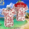 Arsenal Football Club 3D All Over Printed Hawaiian Print Aloha Button Down Short Sleeve Shirt