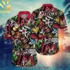 Aston Villa Football Club Personalized Hot Fashion 3D Hawaiian Print Aloha Button Down Short Sleeve Shirt