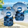 Brighton & Hove Albion Football Club 3D Hawaiian Print Aloha Button Down Short Sleeve Shirt