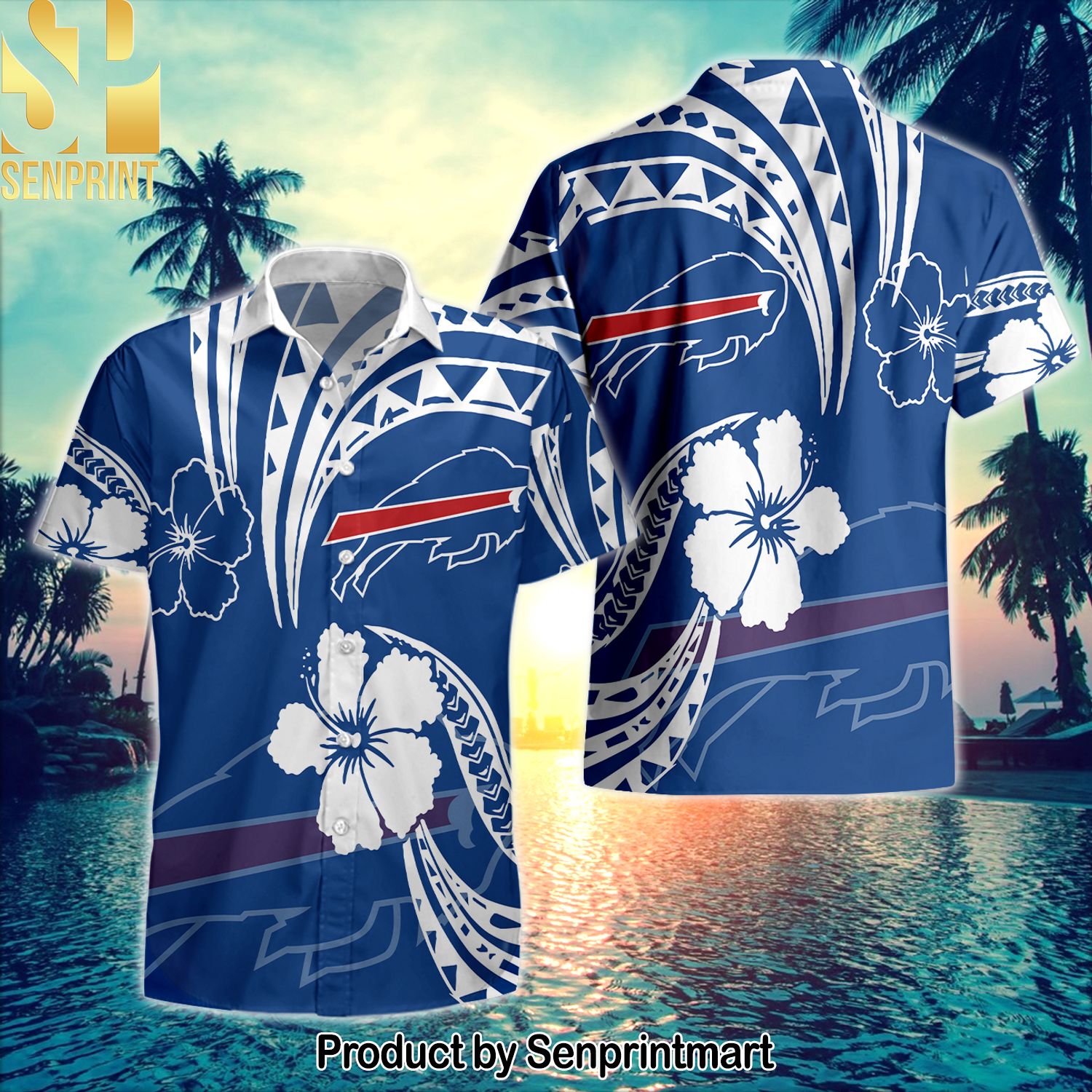 Buffalo Bills National Football League Porclay For Sport Fans 3D Hawaiian Shirt