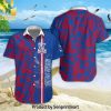 Crystal Palace Football Club Cool Version Full Print Hawaiian Print Aloha Button Down Short Sleeve Shirt