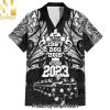 Custom New Zealand Rugby Black Haka Dance With NZ Champions History Full Printing 3D Hawaiian Print Aloha Button Down Short Sleeve Shirt