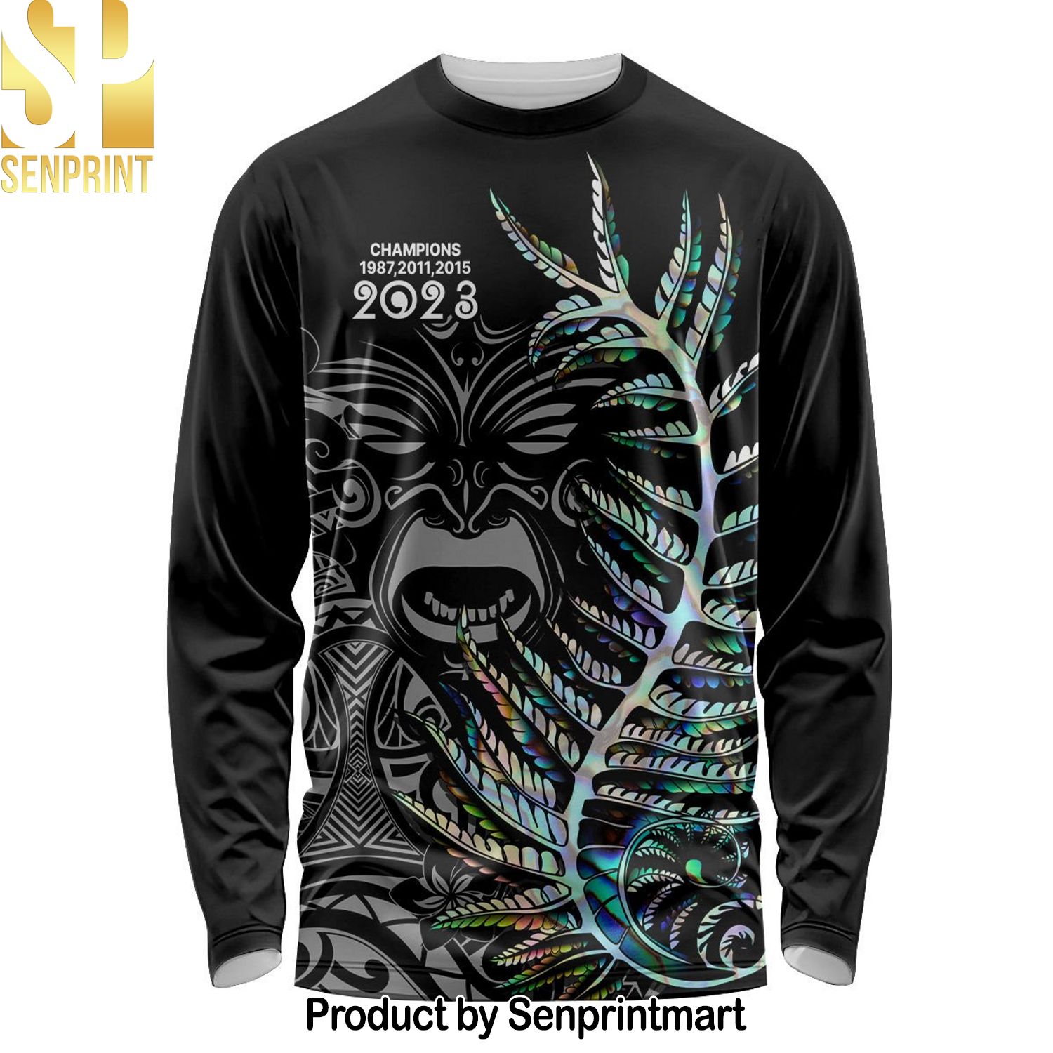 Custom New Zealand Rugby Long Sleeve NZ Black Fern Champions History With Papua Shell New Style Full Print Hawaiian Print Aloha Button Down Short Sleeve Shirt