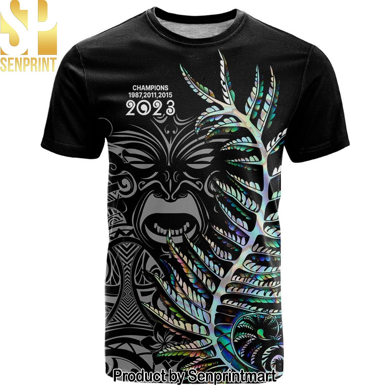 Custom New Zealand Rugby NZ Black Fern Champions History With Papua Shell Classic Hawaiian Print Aloha Button Down Short Sleeve Shirt