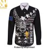 Custom New Zealand Silver Fern Rugby Long Sleeve All Black Go Champions With Trophy Proud Full Printing Classic Hawaiian Print Aloha Button Down Short Sleeve Shirt