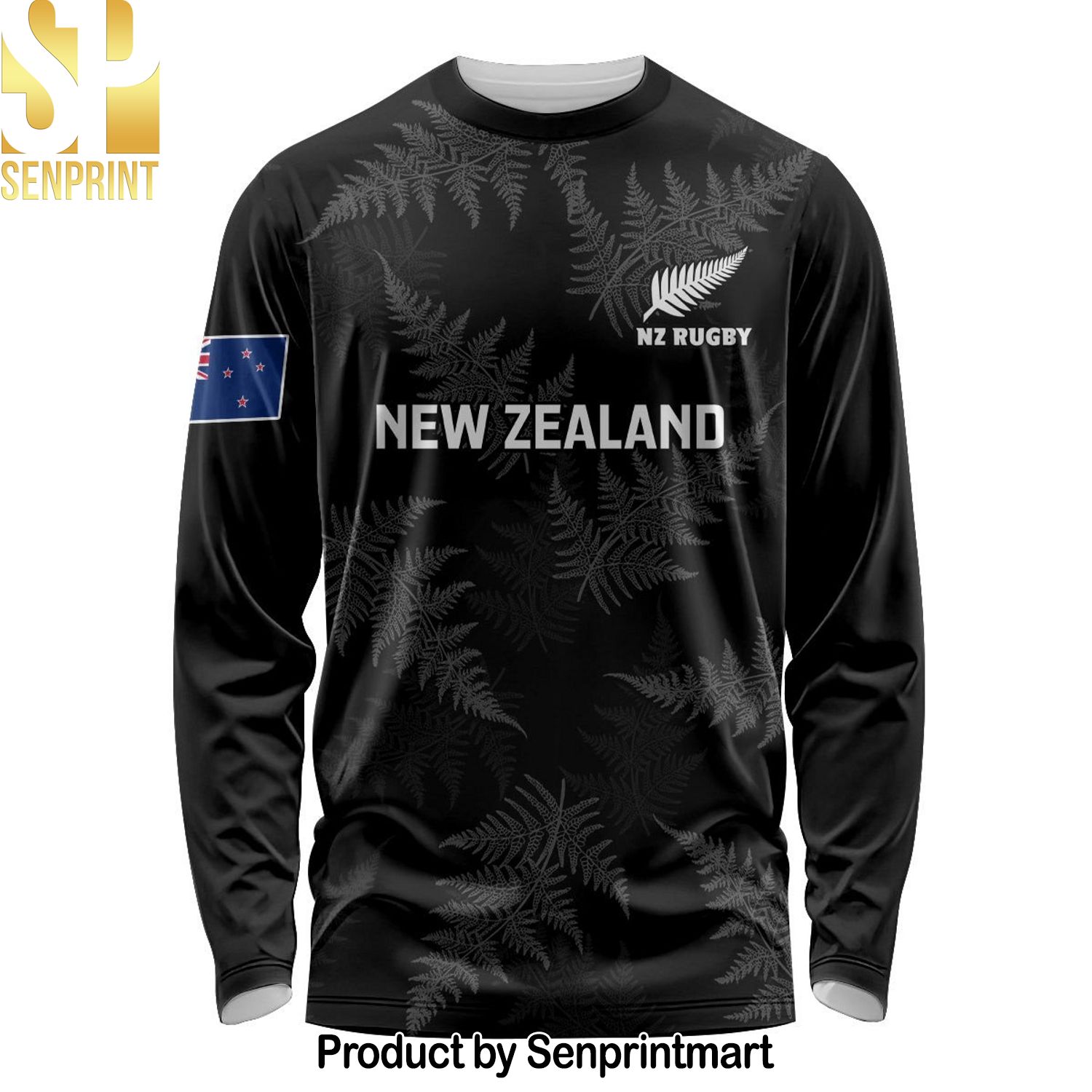 Custom New Zealand Silver Fern Rugby Long Sleeve Go Aotearoa Champions World Cup Classic Hawaiian Print Aloha Button Down Short Sleeve Shirt