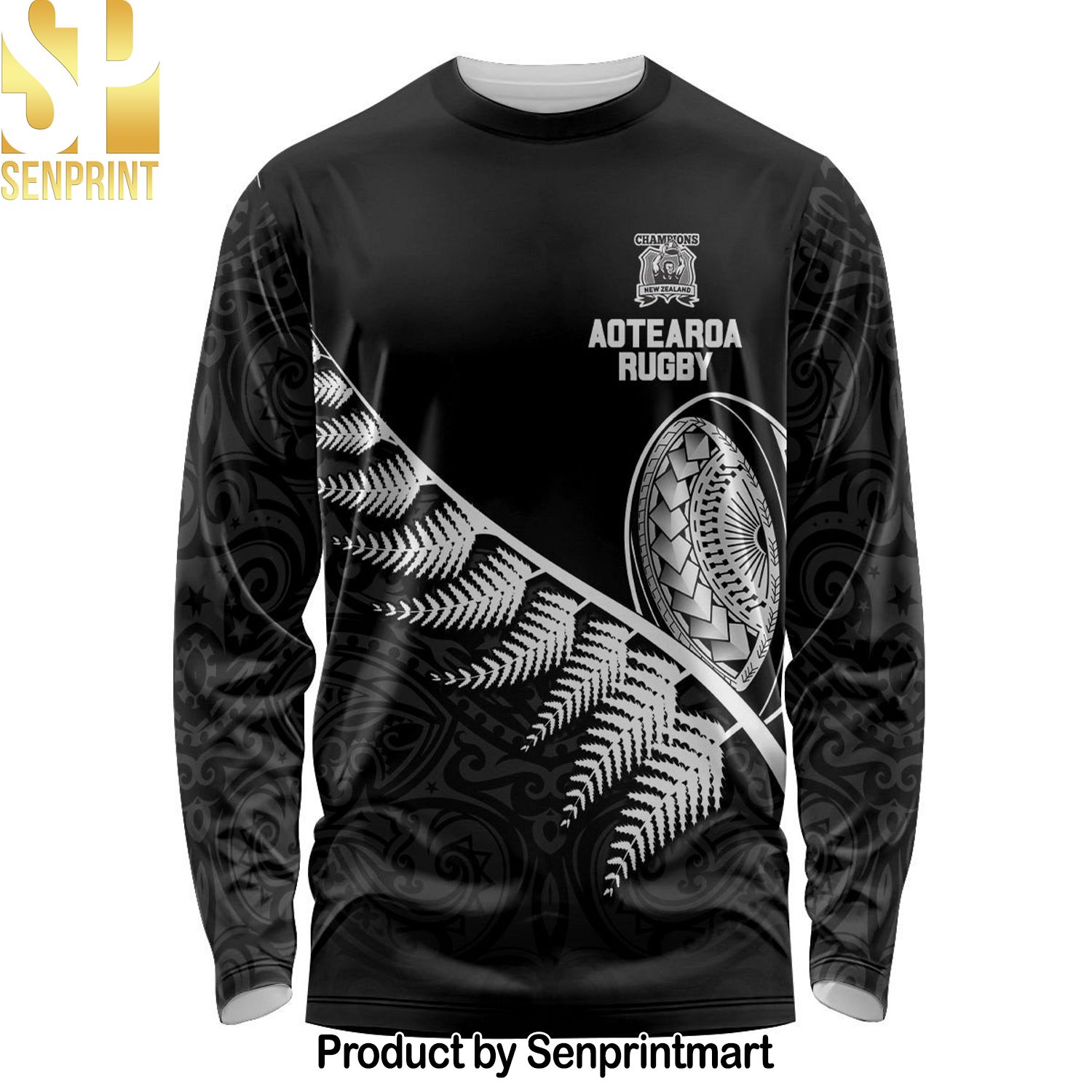 Custom New Zealand World Cup Long Sleeve Aotearoa Champion Rugby with Silver Fern Maori Ethnic Pattern Best Outfit 3D Hawaiian Print Aloha Button Down Short Sleeve Shirt