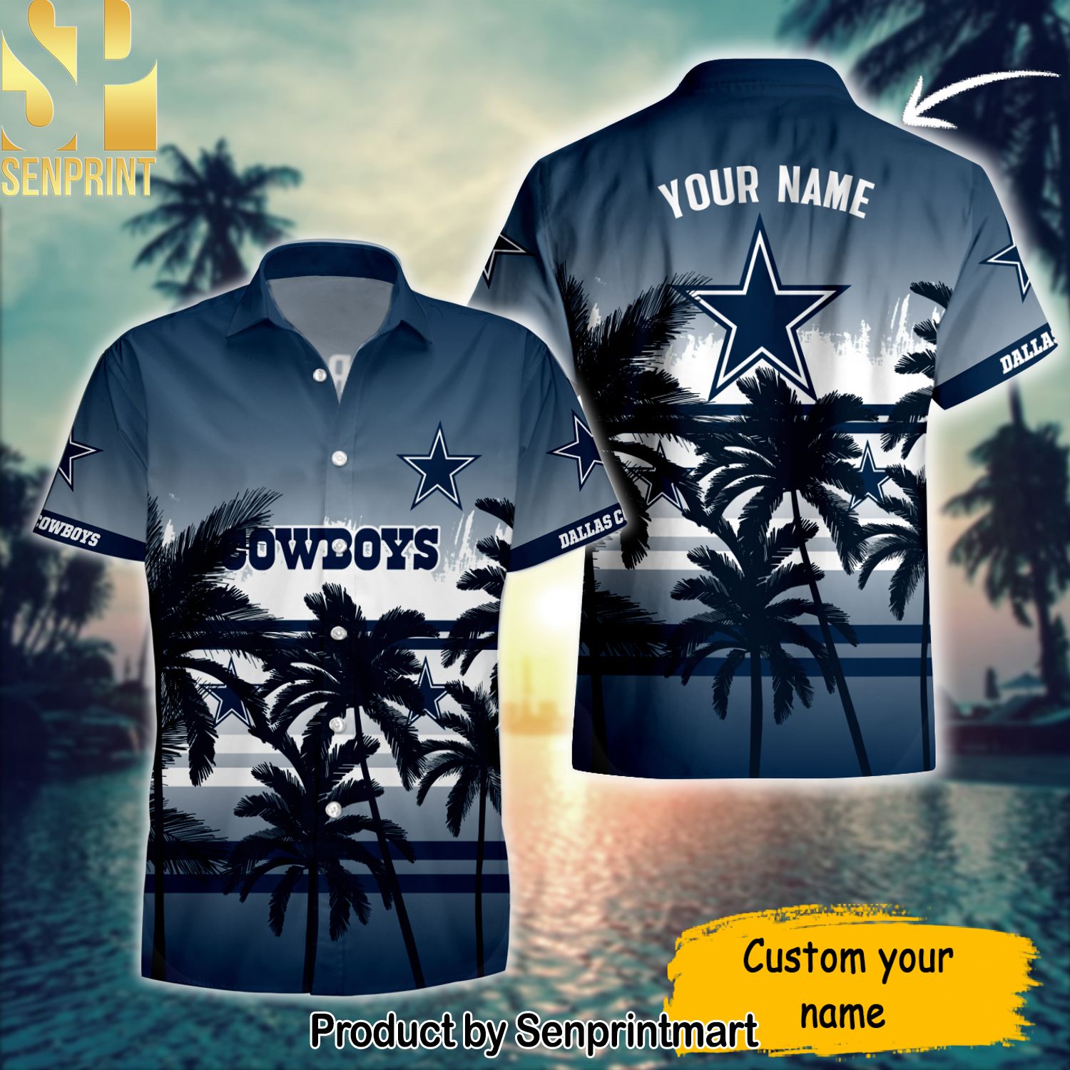 Dallas Cowboys National Football League Custom Name For Fans All Over Printed Hawaiian Shirt