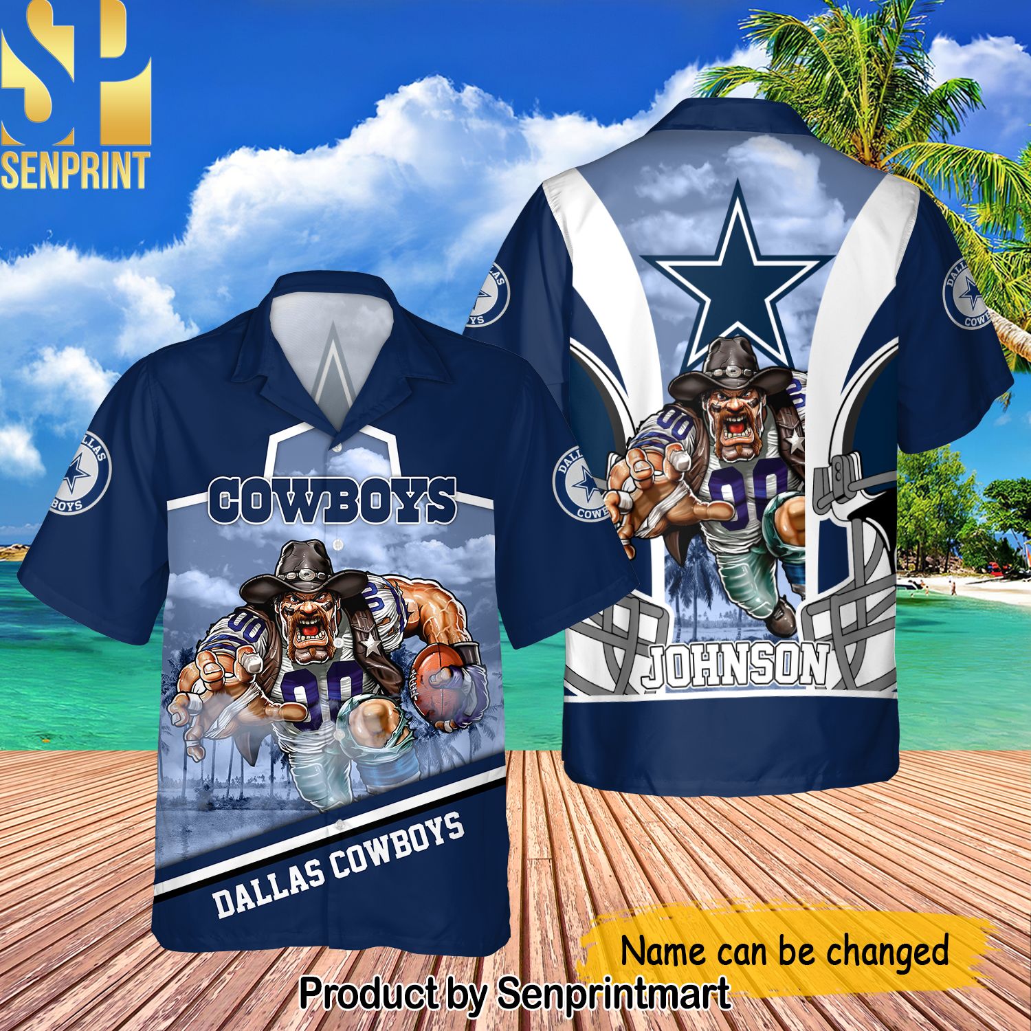 Dallas Cowboys National Football League Custom Name For Sport Fan All Over Printed Hawaiian Shirt