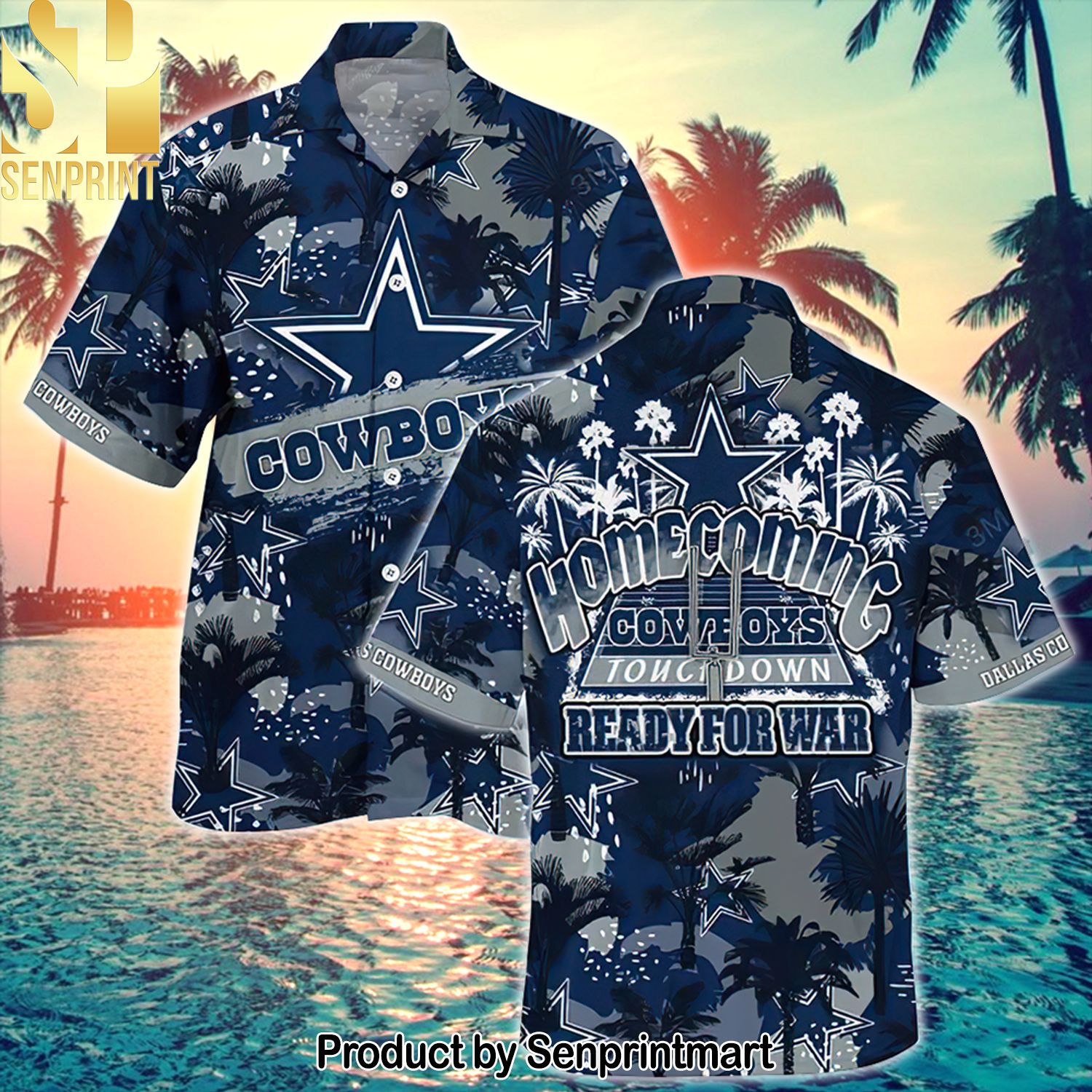 Dallas Cowboys National Football League Homecoming Ready For War All Over Print Hawaiian Shirt