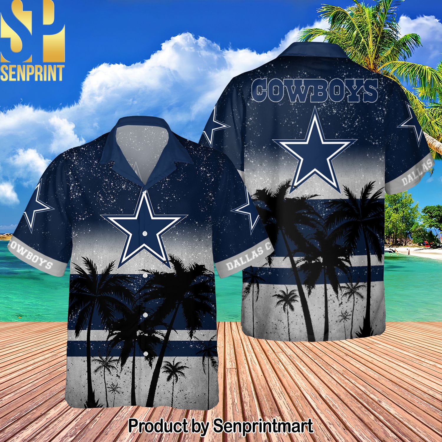 Dallas Cowboys National Football League Vintage For Sport Fan Full Printed Hawaiian Shirt