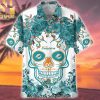 Dog Tag Pattern US Veteran MultiService Classic Hawaiian Print Aloha Button Down Short Sleeve Shirt