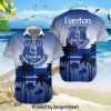 Everton Football Club High Fashion Hawaiian Print Aloha Button Down Short Sleeve Shirt