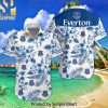 Everton Football Club High Fashion Hawaiian Print Aloha Button Down Short Sleeve Shirt