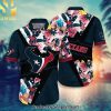 Honoring All Who Served United States Veteran Hypebeast Fashion Hawaiian Print Aloha Button Down Short Sleeve Shirt