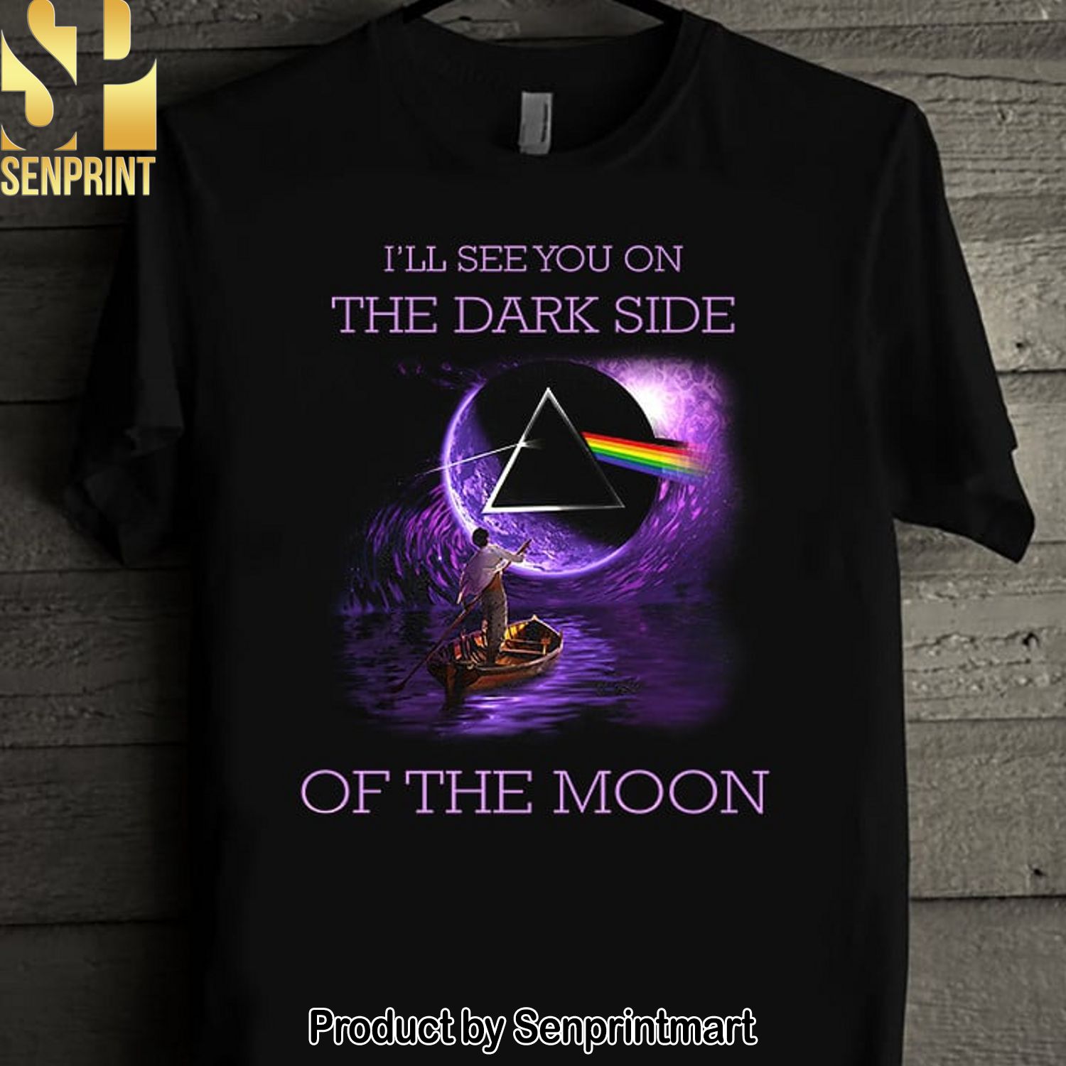 I ‘ll see you on the dark side of the moon Pink Floyd for fans 3D Full Printed Hawaiian Print Aloha Button Down Short Sleeve Shirt