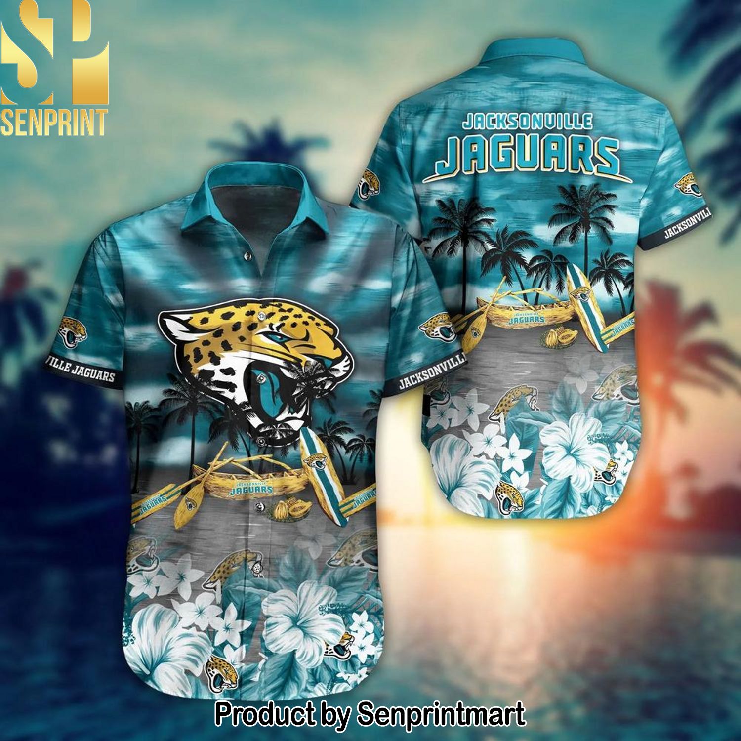 Jacksonville Jaguars National Football League All Over Print Hawaiian Shirt