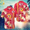Kansas City Chiefs 3D Full Print Hawaiian Print Aloha Button Down Short Sleeve Shirt