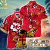 Kansas City Chiefs NFL Flower Custom Summer Football New Outfit Full Printed Hawaiian Print Aloha Button Down Short Sleeve Shirt