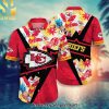 Kansas City Chiefs NFL Flower Summer Football Full Printed Classic Hawaiian Print Aloha Button Down Short Sleeve Shirt