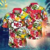 Kansas City Chiefs NFL Flower Summer Football Full Printed Unisex Hawaiian Print Aloha Button Down Short Sleeve Shirt