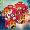 Kansas City Chiefs NFL Flower Summer Full Printed Unisex Hawaiian Print Aloha Button Down Short Sleeve Shirt
