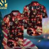 Kansas City Chiefs Summer Amazing Outfit Hawaiian Print Aloha Button Down Short Sleeve Shirt