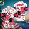 Kansas City Chiefs Unisex Hawaiian Print Aloha Button Down Short Sleeve Shirt