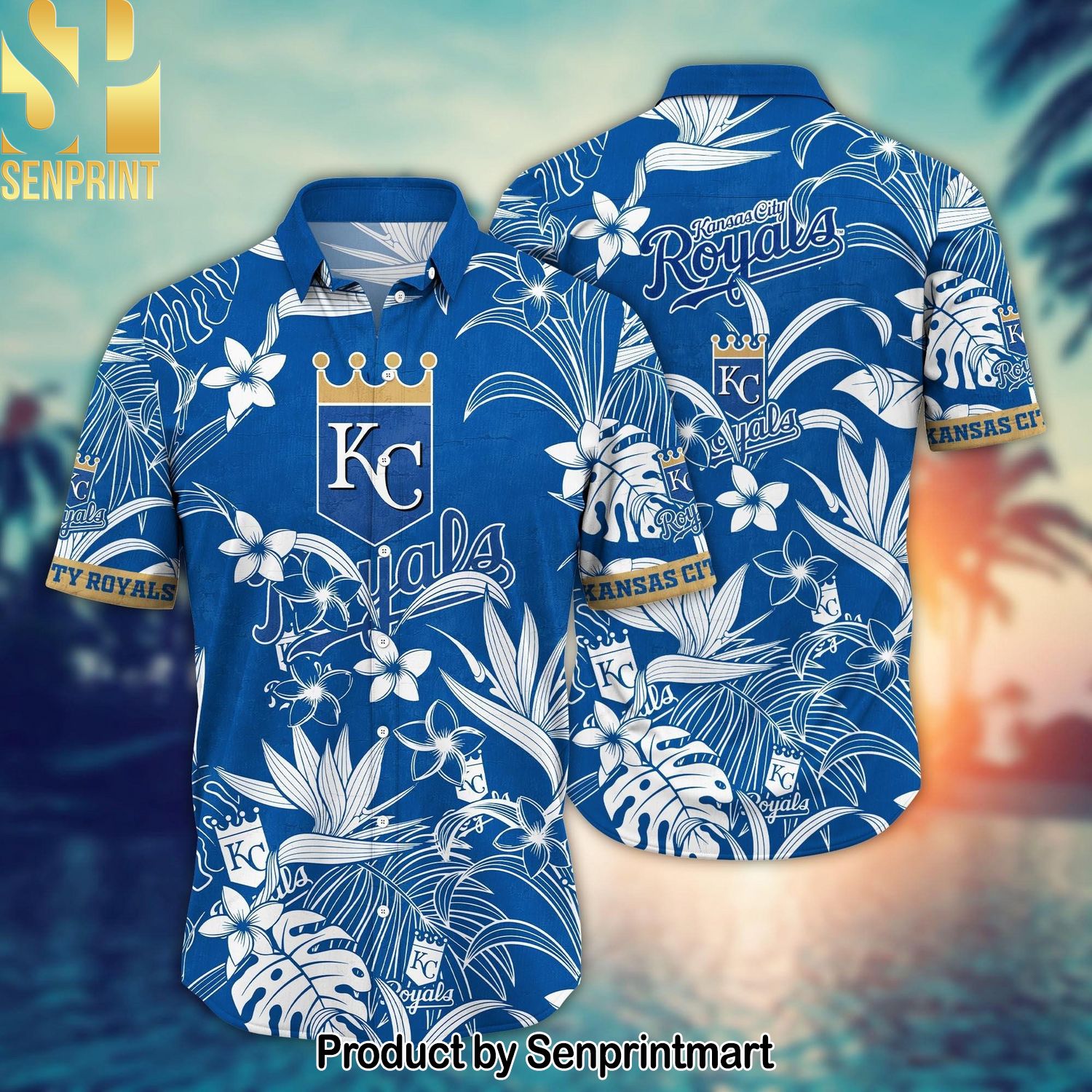Kansas City Royals MLB Flower Summer Football Best Outfit Hawaiian Print Aloha Button Down Short Sleeve Shirt