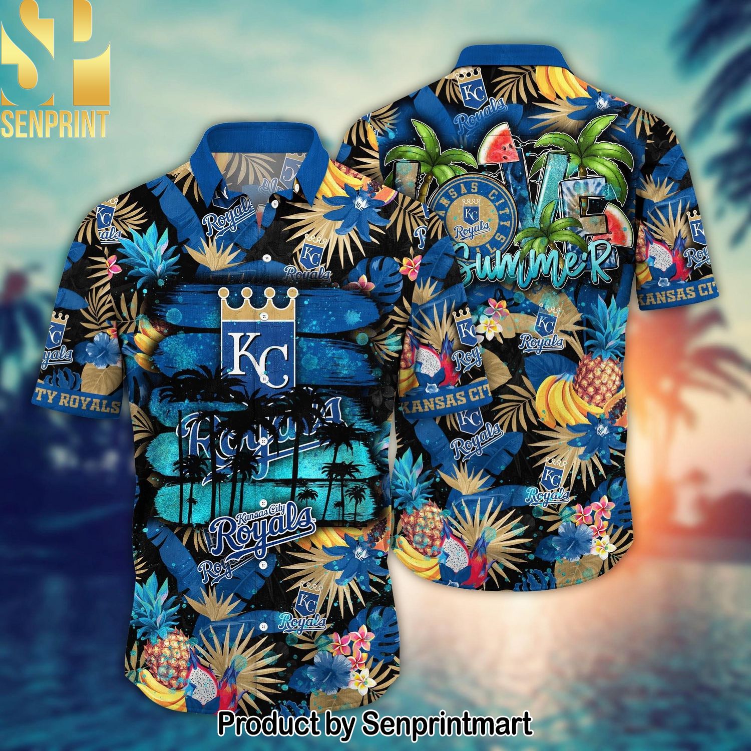Kansas City Royals MLB Flower Summer Football For Fans Awesome Outfit Hawaiian Print Aloha Button Down Short Sleeve Shirt