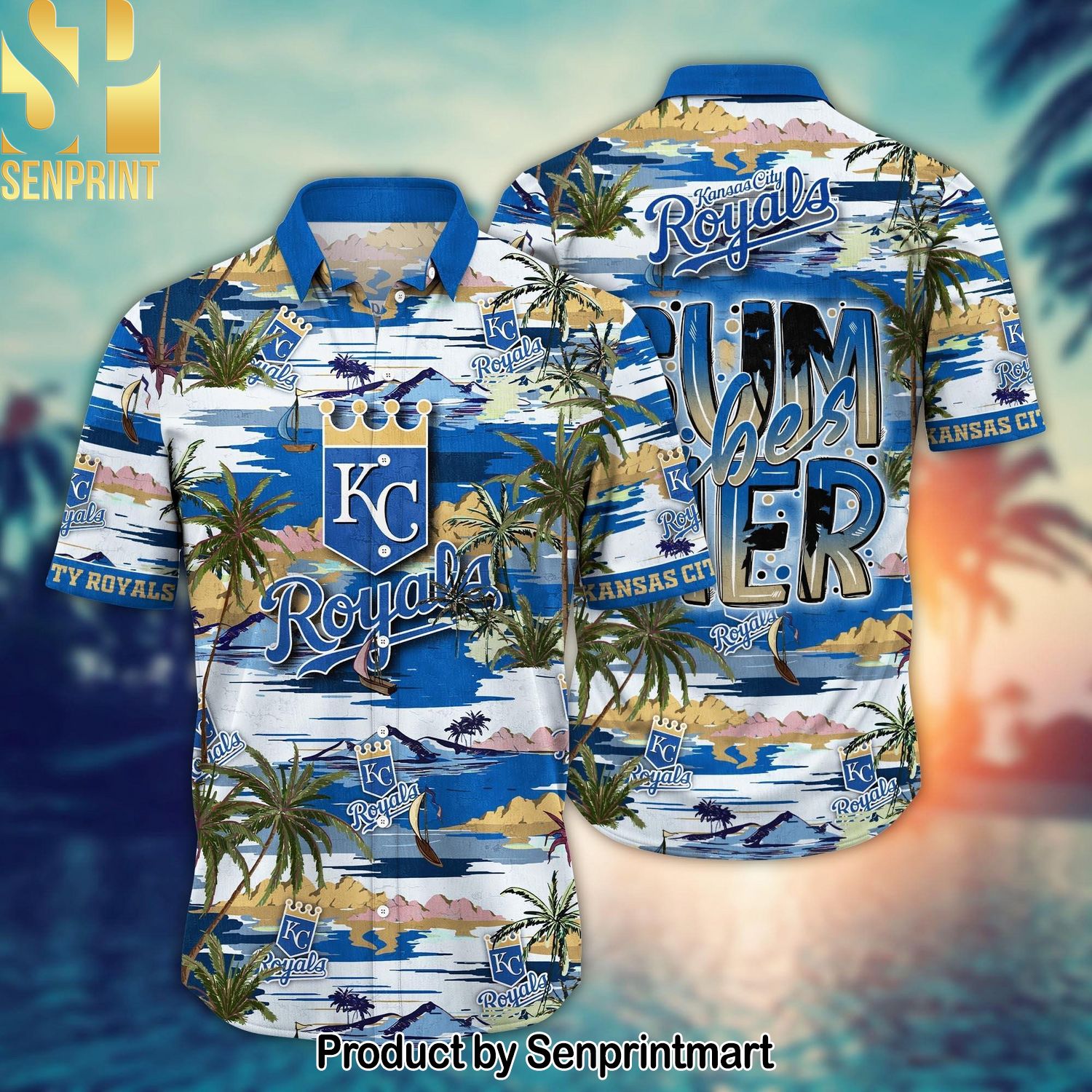 Kansas City Royals MLB Flower Summer Football Full Printed 3D Hawaiian Print Aloha Button Down Short Sleeve Shirt