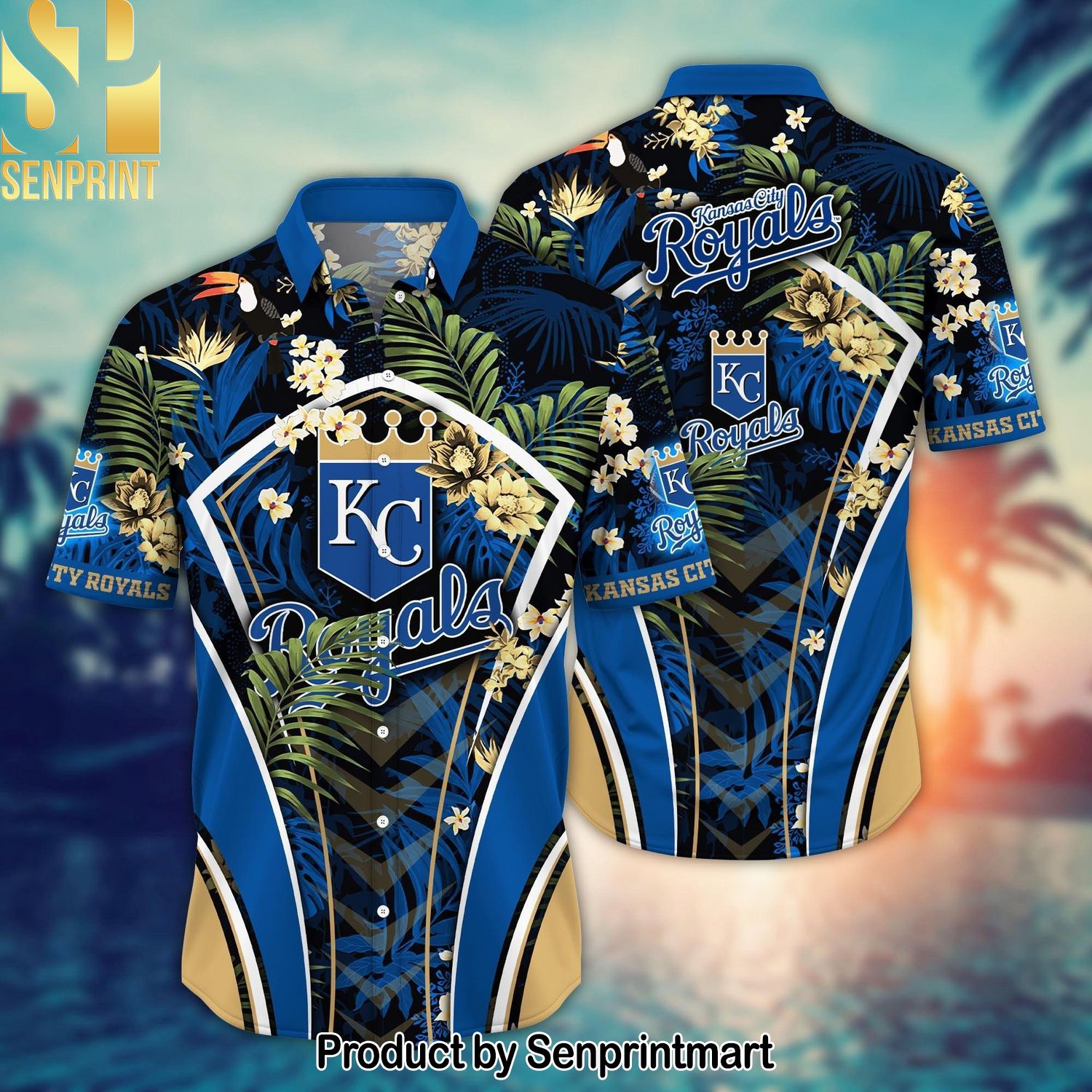 Kansas City Royals MLB Flower Summer Football Hot Fashion 3D Hawaiian Print Aloha Button Down Short Sleeve Shirt