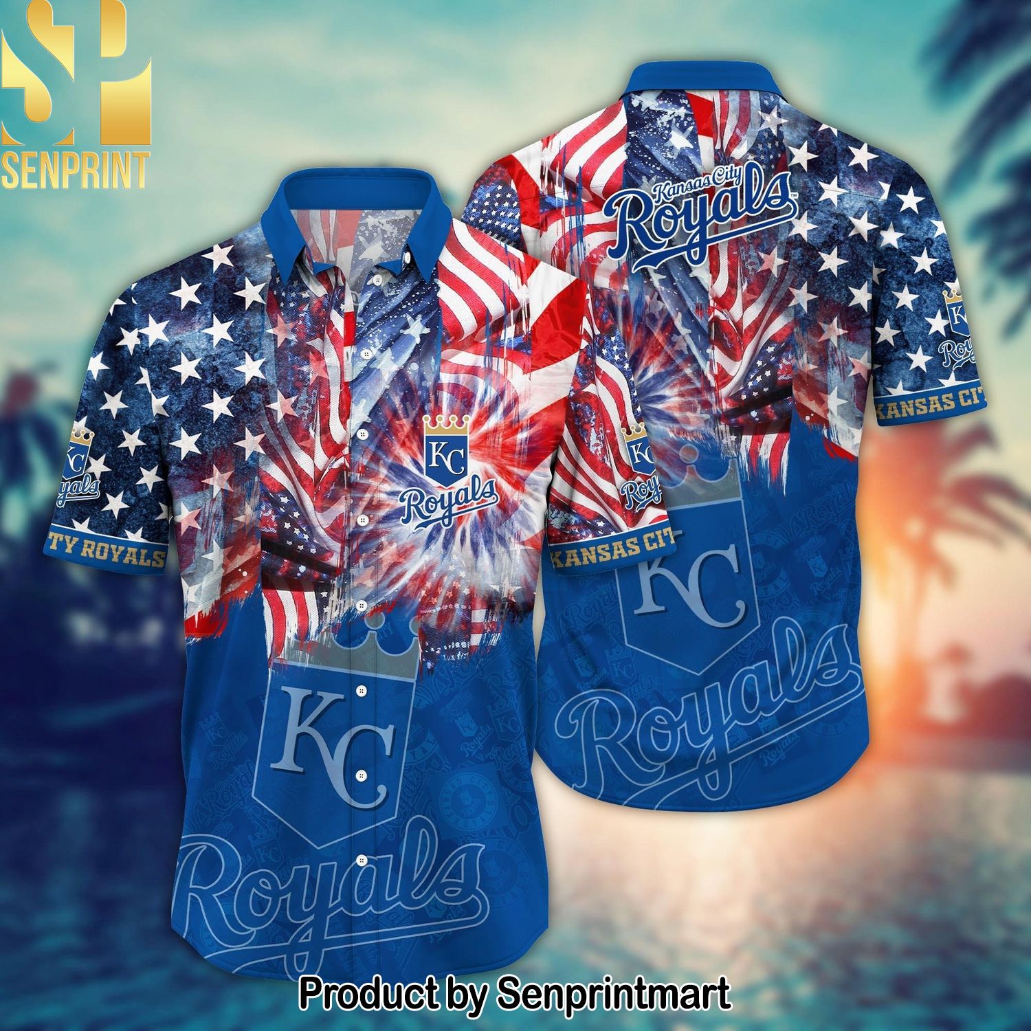 Kansas City Royals MLB Flower Summer Football Hypebeast Fashion Hawaiian Print Aloha Button Down Short Sleeve Shirt