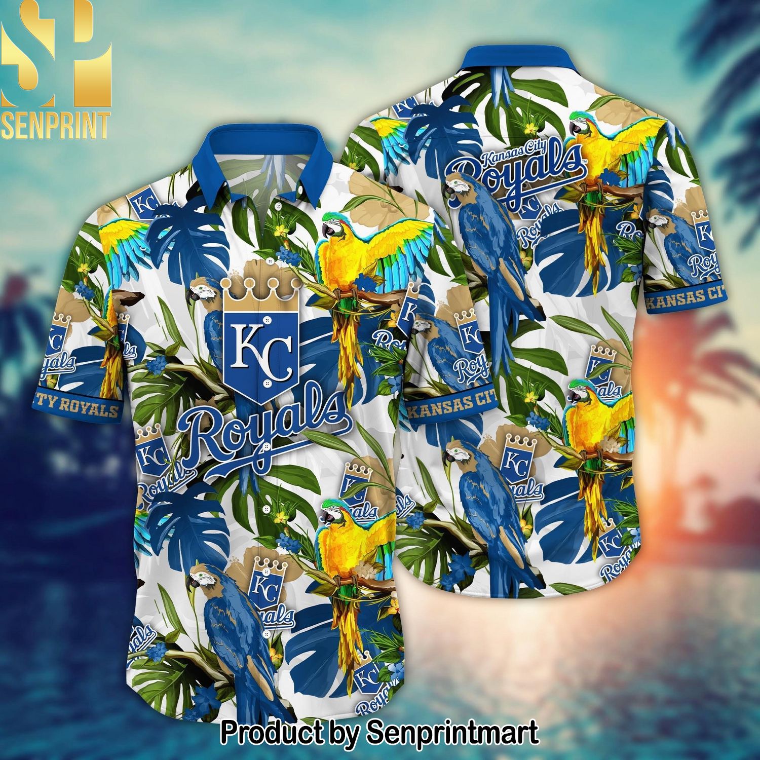 Kansas City Royals MLB Flower Summer Football New Fashion Hawaiian Print Aloha Button Down Short Sleeve Shirt