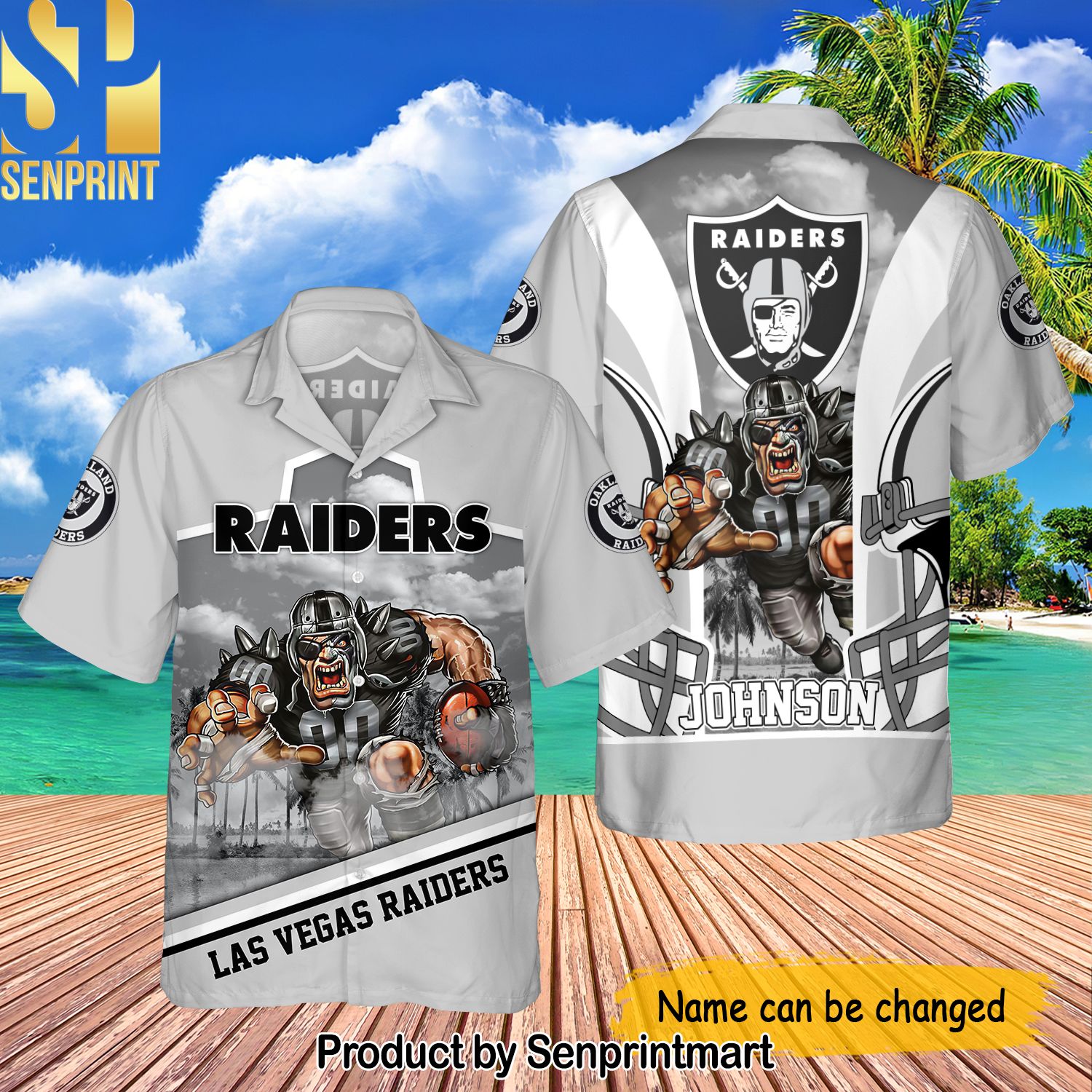 Las Vegas Raiders National Football League Custom Name For Fan Full Printed Hawaiian Shirt