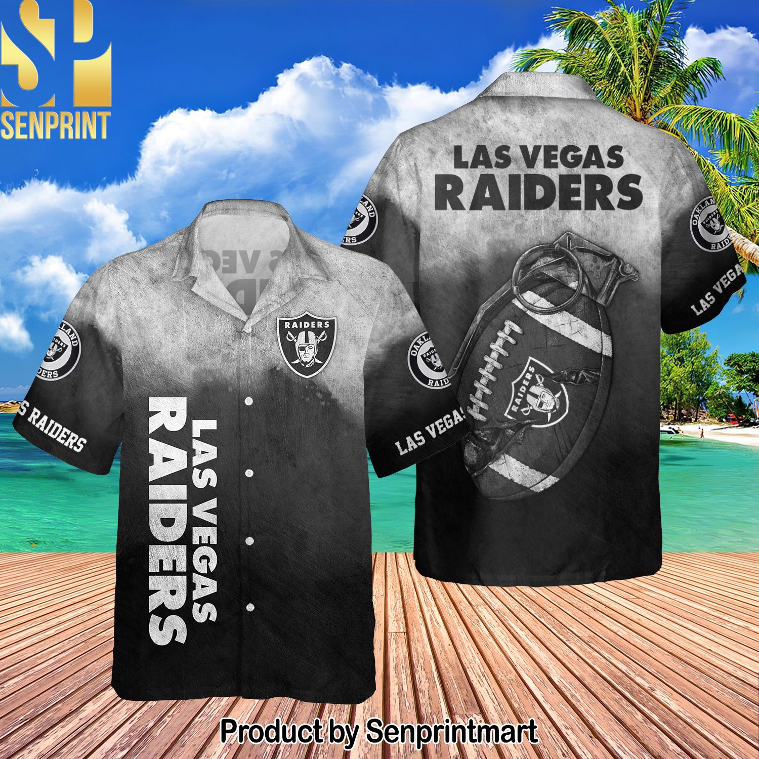 Las Vegas Raiders National Football League Gernade For Fan All Over Printed Hawaiian Shirt