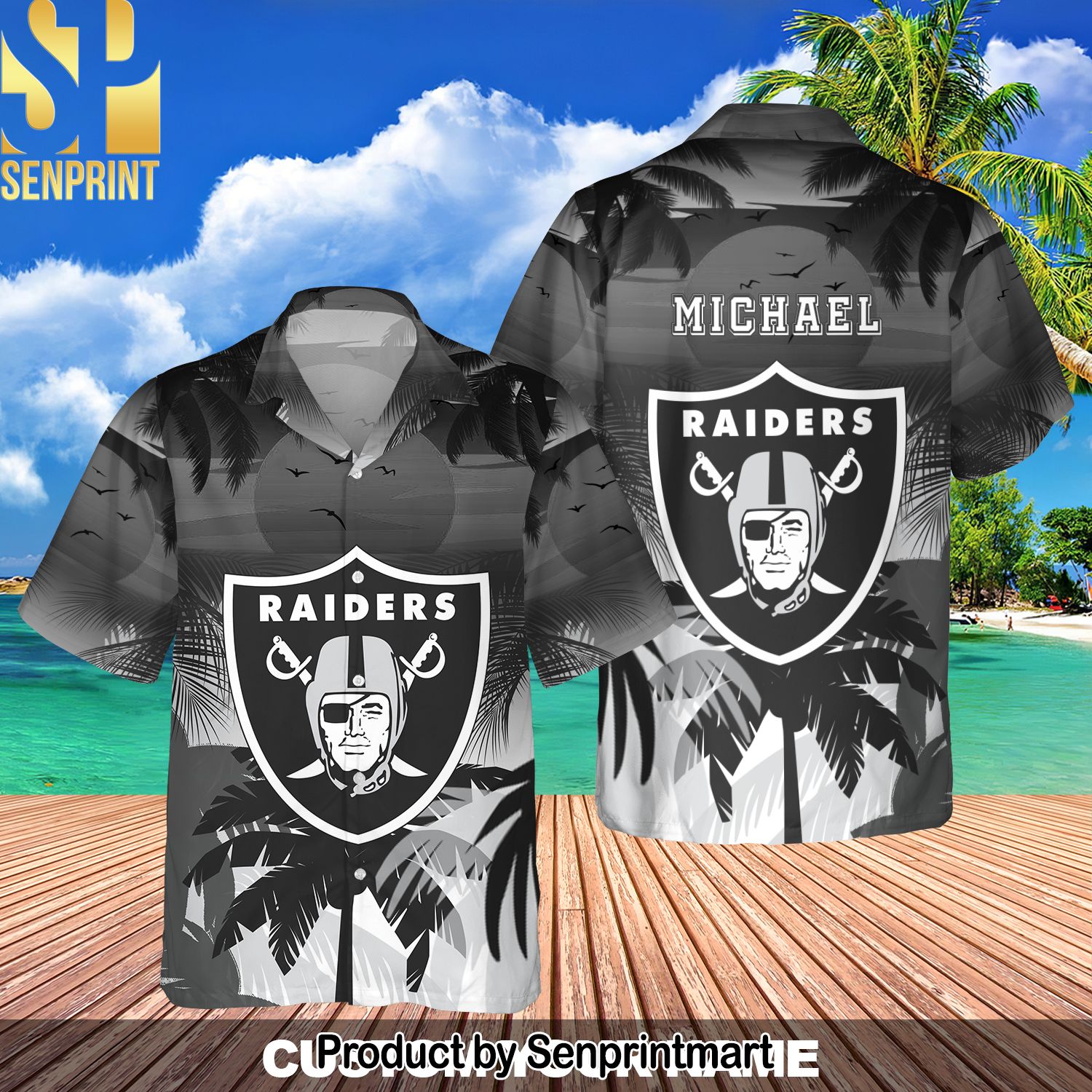 Las Vegas Raiders Pattern For Fans All Over Printed Hawaiian Shirt
