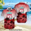 Liverpool Football Club Best Outfit Hawaiian Print Aloha Button Down Short Sleeve Shirt
