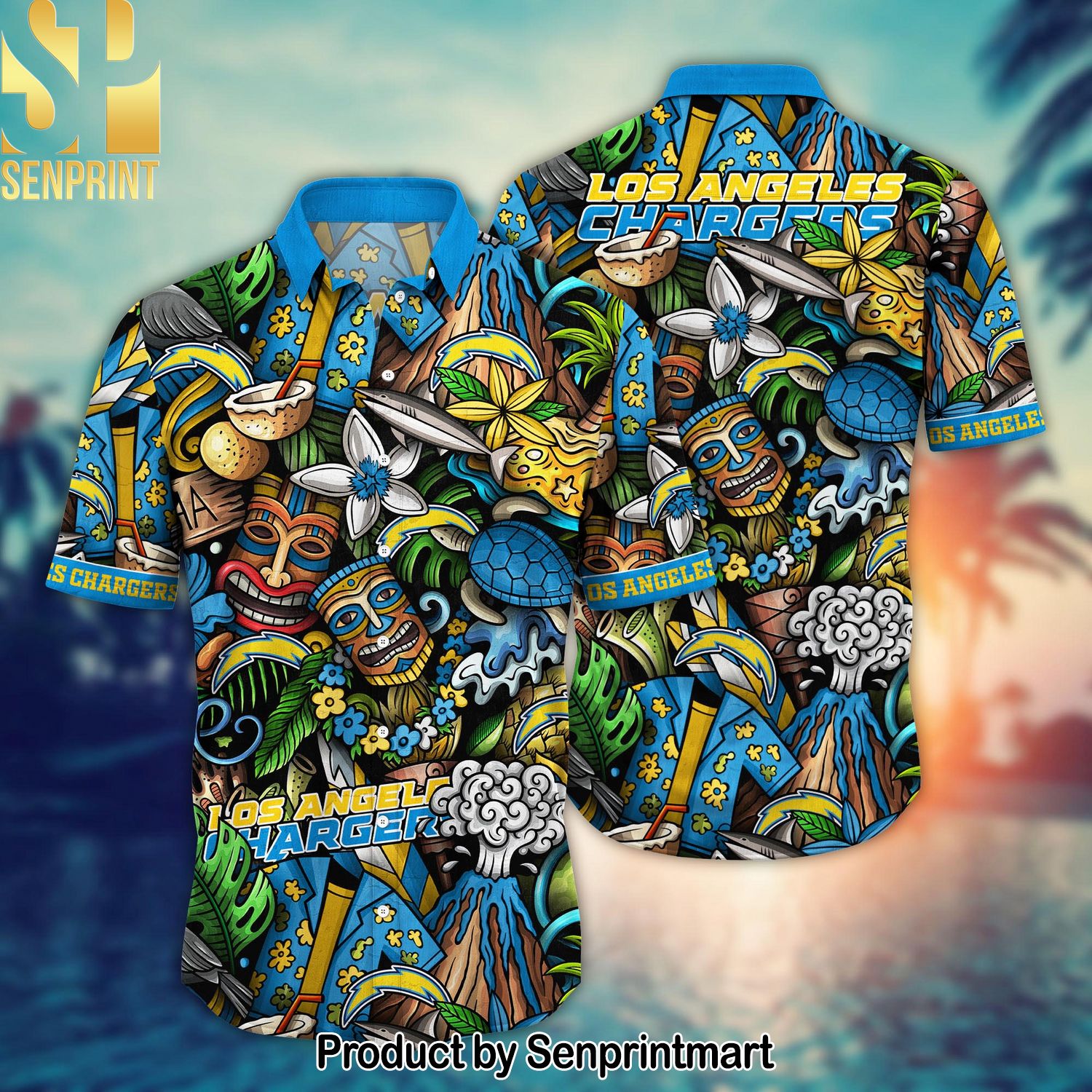 Los Angeles Chargers National Football League For Fan Full Printing Hawaiian Shirt