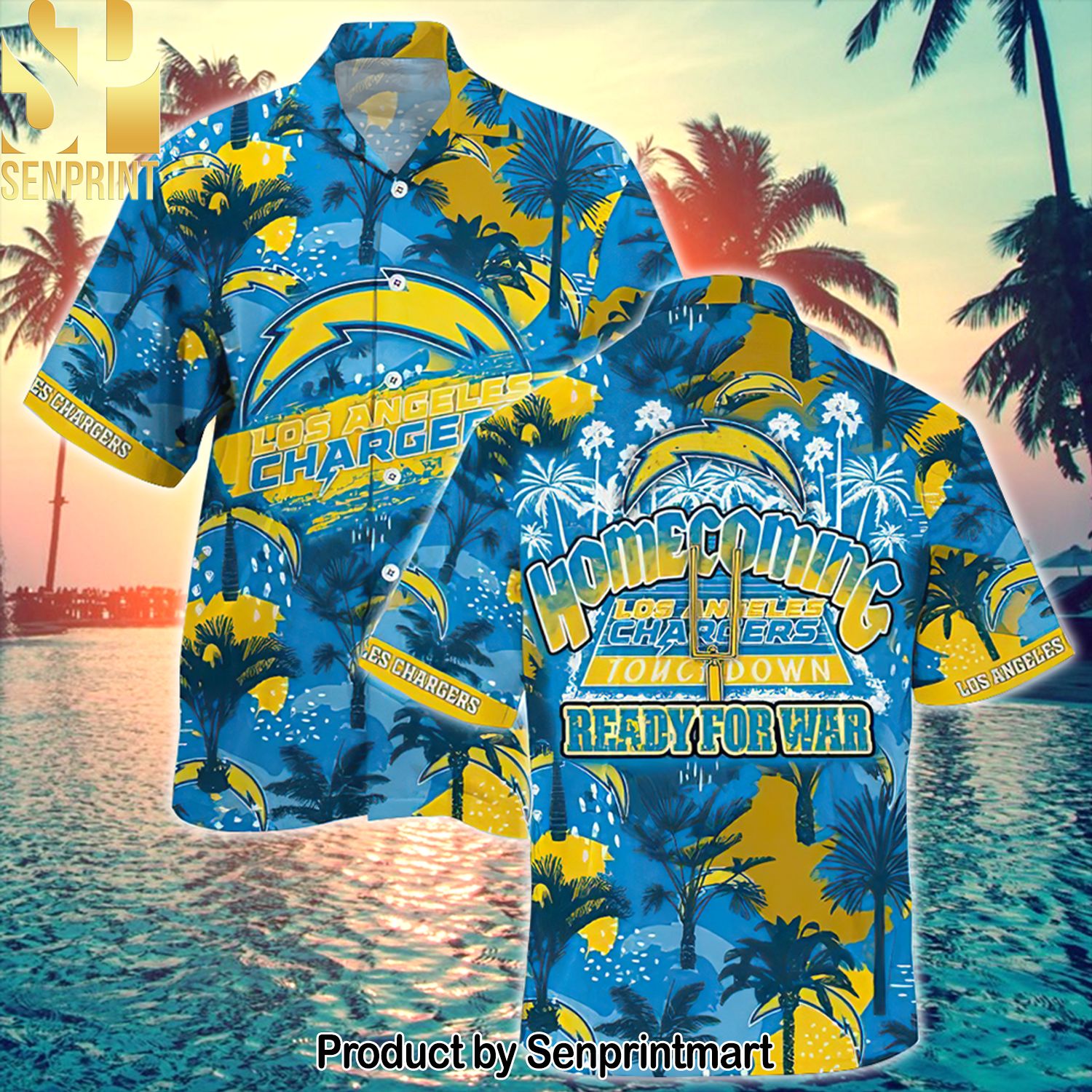 Los Angeles Chargers National Football League Homecoming Ready For War Full Printed Hawaiian Shirt