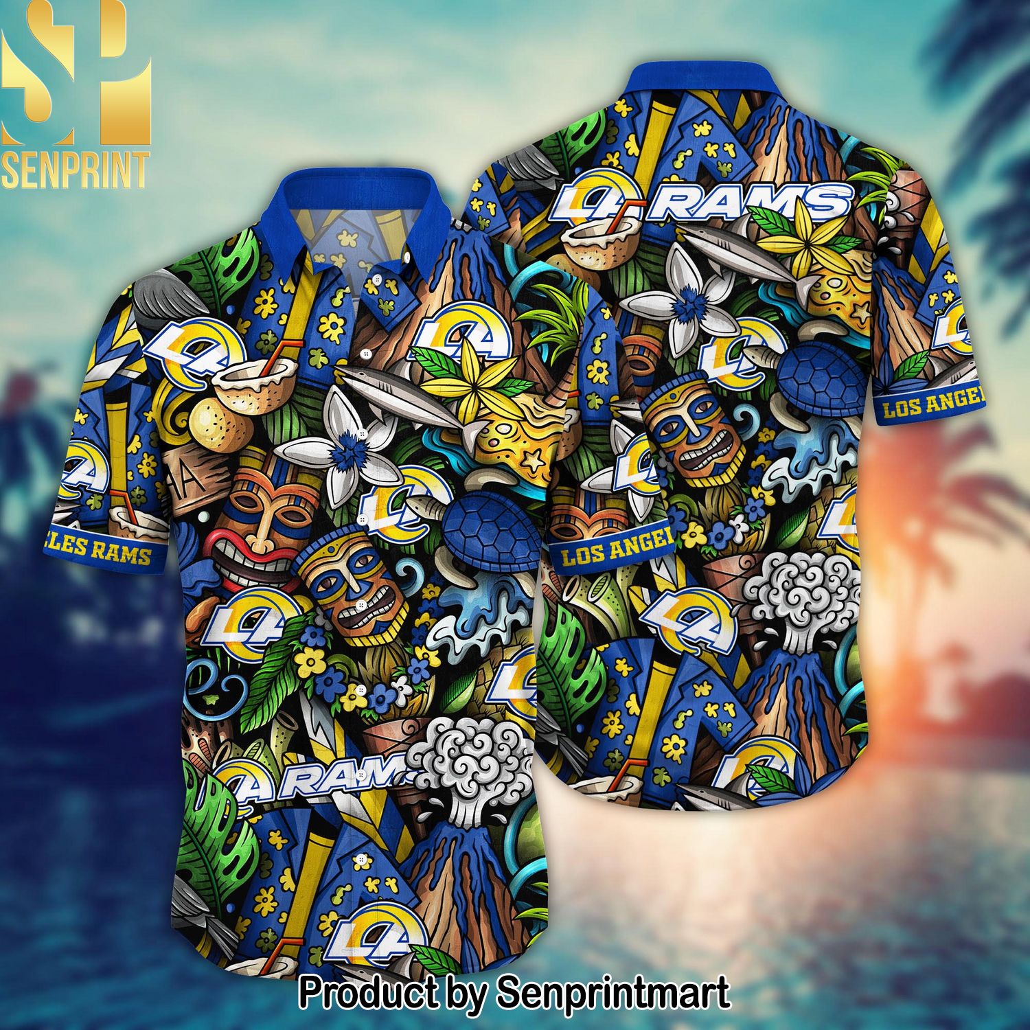 Los Angeles Rams National Football League For Fan Full Printing Hawaiian Shirt