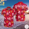 Manchester Unisex Full Printed Hawaiian Print Aloha Button Down Short Sleeve Shirt